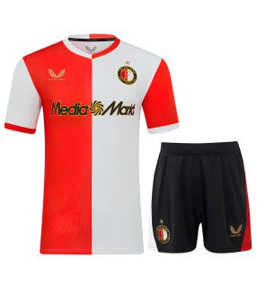 Feyenoord Trikot Short Kinder Kit 2025/2026 Heim - Castore
